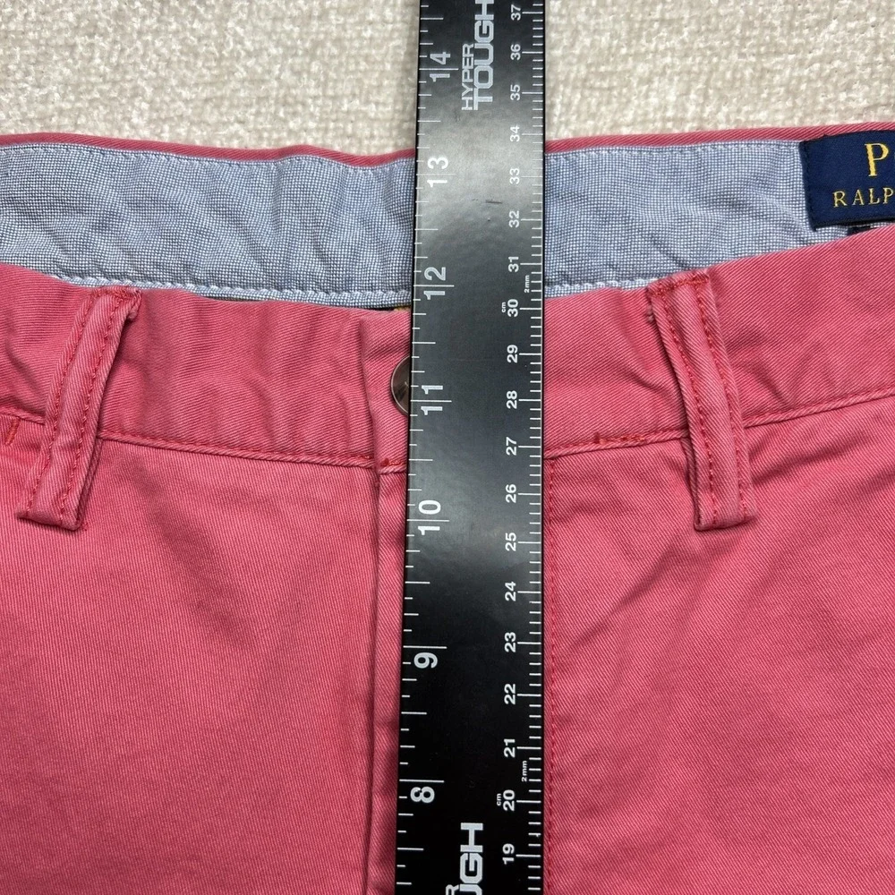 Polo Ralph Lauren Mens Coral Stretch Classic Fit Chino Shorts 34 Preppy Style